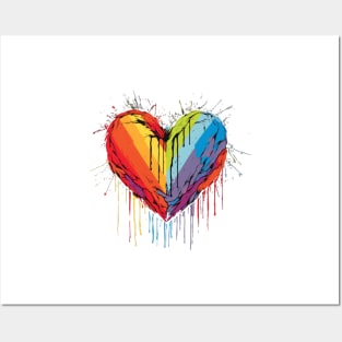 LGBT Heart, pride month, minimalistic, queer Posters and Art